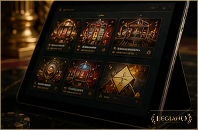 Tablet & Desktop Legiano Casino mobile